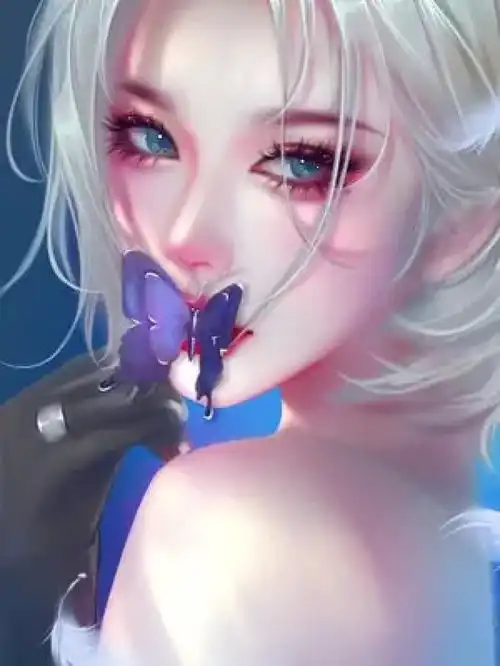 两张图的三处不同你找得到吗看下有蝴蝶是不是更有意境真人转漫画女生头像漫画女孩