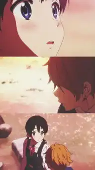 ins少女动漫拼接壁纸爱是无辜的风筝,拉扯着最爱的人