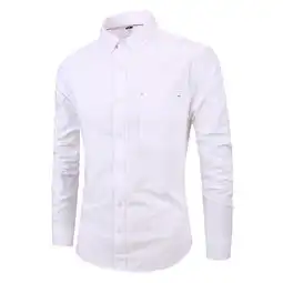 汤河之家er男装秋上新日系牛津纺男式衬衫新款简约男士长袖纯棉衬衣b