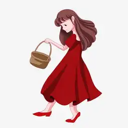 女神节手绘水彩卡通红衣金发女孩图片素材其他格式下载动漫人物大全
