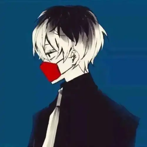 动漫白色头像男生系列动