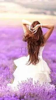 唯美薰衣草美女h5背景图片免费下载h5背景高清大图千库网图片编号3850981