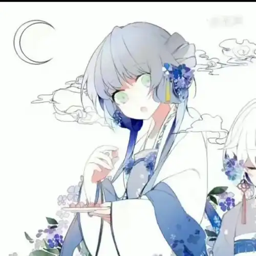 白色系闺蜜头像古风闺密