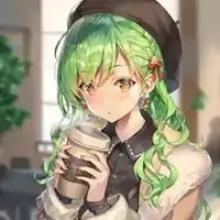绿色系动漫头像女生绿色