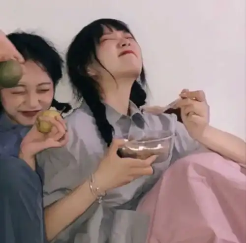 萌系头像双人闺蜜夏日