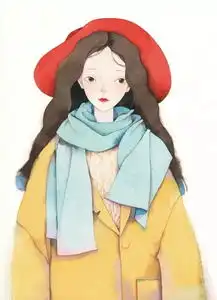 唯美细腻,深秋和我来画温暖治愈系小插画