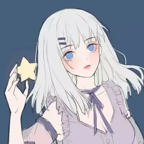 手绘风插画女头小众动漫女生头像