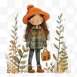 手绘卡通橙色衣服女孩图片手绘卡通橙色衣服女孩图片素材免费下载千库网