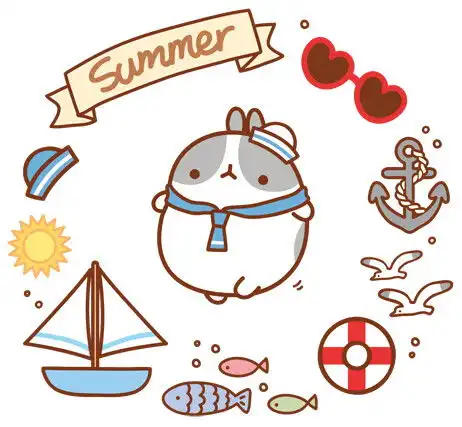 动物萌物插画头像兔子