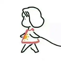 卡通女孩牵狗情侣头像头