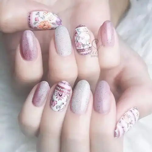 仙甜粉紫,是你的七夕美甲色没错