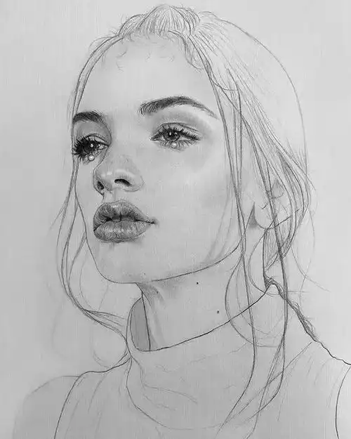 卡通素描头像 男生素描