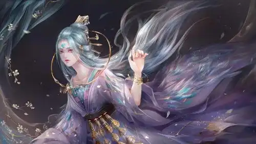 仙气飘飘的古风人物插画,犹如想象中的梦幻之境一般