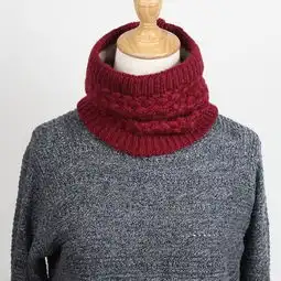 韩版冬季男女毛线围脖成人百搭加绒围脖学生纯色套头加厚保暖围巾