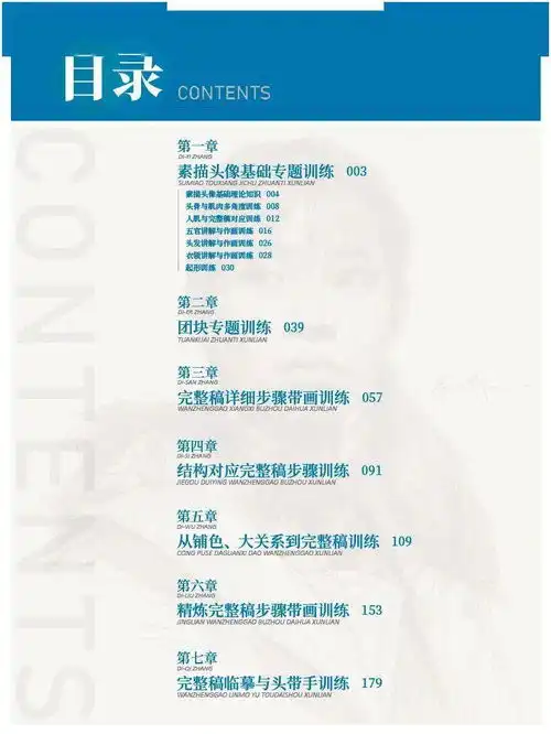 陈明钱教你画自然光头像临摹范本复杂原理简约化精准概括手法3小时高分自然光画面体系打造人物造型内形黑白灰空间节奏最强