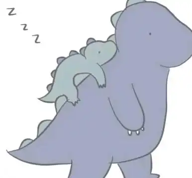 戴王冠恐龙情侣头像