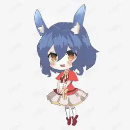 原创手绘q版人物可爱的女孩png格式素材图片免费下载高清psd千库网图片编号11355351