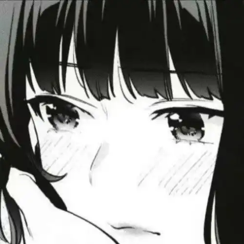 黑系列头像女动漫黑白