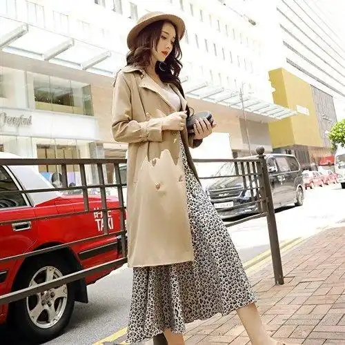 男友风时装搭配之宽松韩系直筒风衣