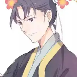 男生帮粉毛女生绑头发动漫情侣头像