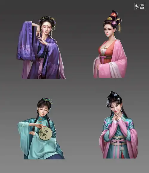 2018年h5古风写实美女半身像系列
