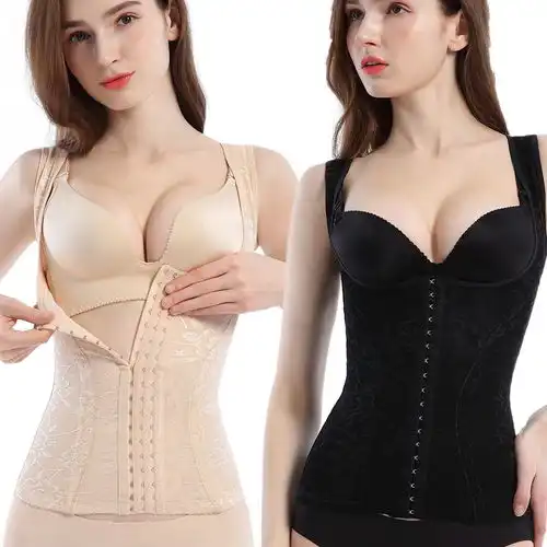 婷美莉凯薄款收腹托胸塑身衣产后收腰塑形美体瘦身衣紧身背心内衣