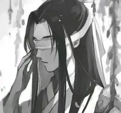 黑色系二次元头像古风动