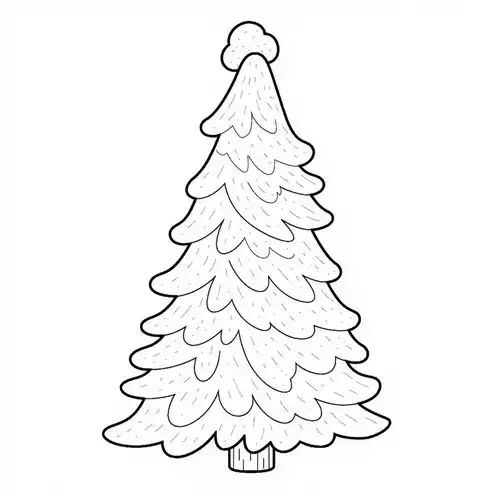 简约黑白线条风格圣诞树素材图片广告素材下载至来源处