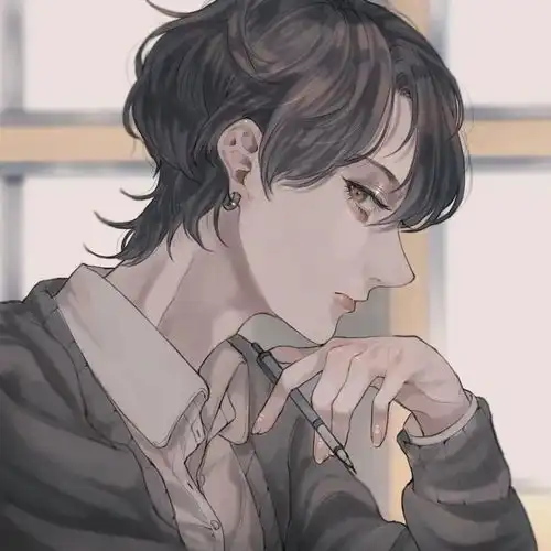 手绘二次元男生头像