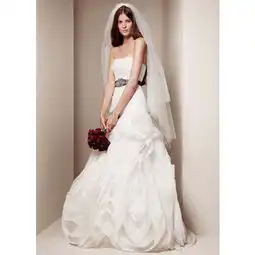 王薇薇verawang1000113000女款婚礼欧根纱裹胸14粉色系抹胸水钻装饰教堂长拖尾婚纱多色可选vw351011价格报价图片正品品牌