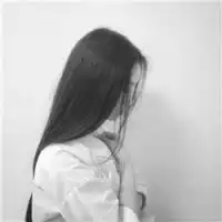 动漫头像黑色系女生侧脸