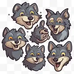 狼的卡通图片狼的卡通图片素材免费下载千库网