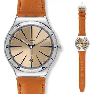 斯沃琪swatch手表金属系列石英男表深邃经典yws408c