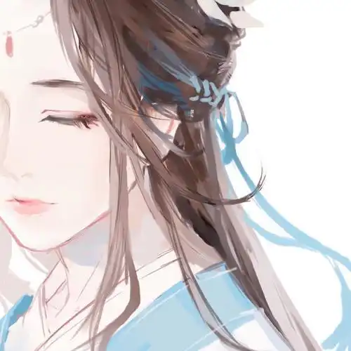 动漫头像白色系女生古风