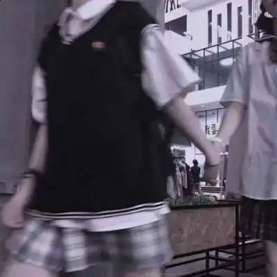 黑色系闺蜜头像二人一人