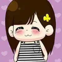 丸子头大眼可爱娃娃侧脸卡通头像