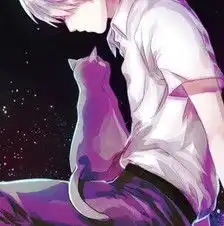 有没有这种少年与猫的图片