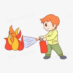 中国消防宣传日灭火手绘卡通元素png图片素材下载卡通png熊猫办公