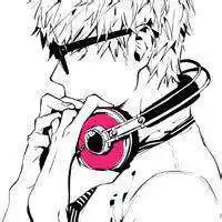 戴入耳式耳机动漫头像