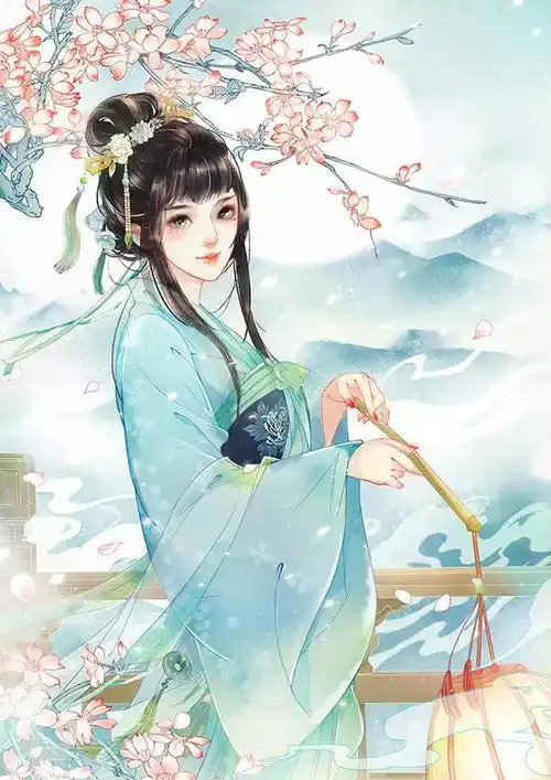 古风美女插画壁纸,江山如此多娇,也不及你嫣然一笑