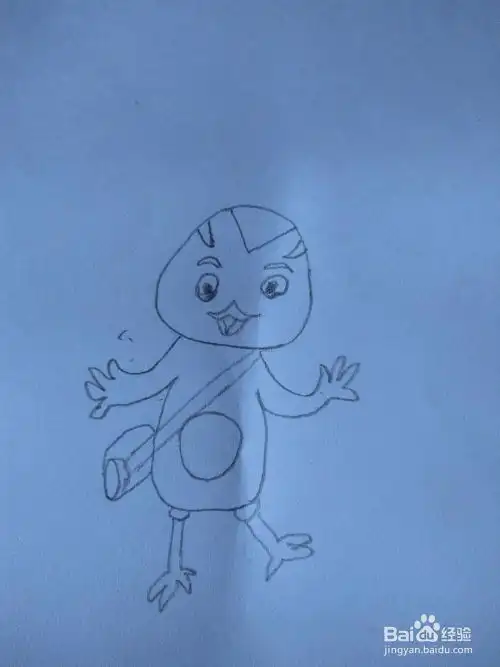 如何画萌鸡小队中大宇的简笔画