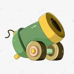 卡通古风绿色大炮素材图片免费下载千库网