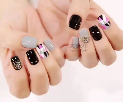 one荐美甲黑白灰系列,永不过时