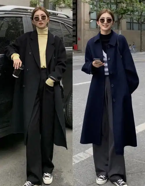 会穿大衣才是真搭配高手,瞧这随意穿法,简约高级又时尚