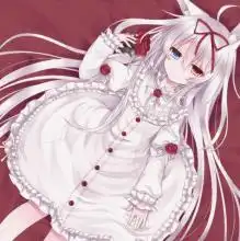 银发异瞳眼的女生动漫图片图库