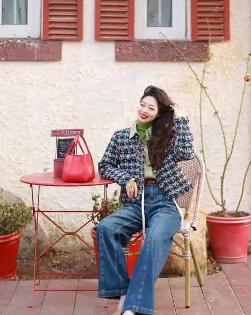 绿色系叠穿太好看了吧,清新又吸睛