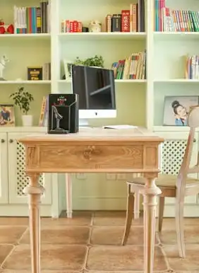 绿色书房装修效果图,颜色系是绿色空间设计是书房的家装风格效果图片