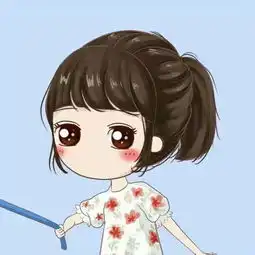 卡通女孩牵狗情侣头像女