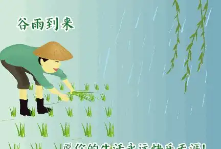 谷雨问候祝福语动画表情包图片,谷雨快乐祝福语大全简短句子
