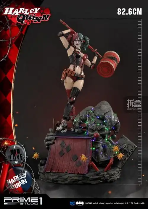 prime1studiodc漫画蝙蝠侠小丑女哈莉奎茵13雕像